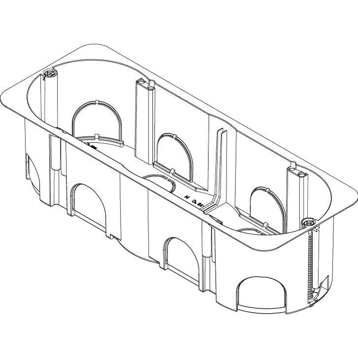 Vimar Hollow-Wall Flush-Mount Box, 6/7-Module, 68 mm Cutout, GW 850°C — Quality Boat Parts