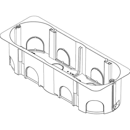 Vimar Hollow-Wall Flush-Mount Box, 6/7-Module, 68 mm Cutout, GW 850°C — Quality Boat Parts