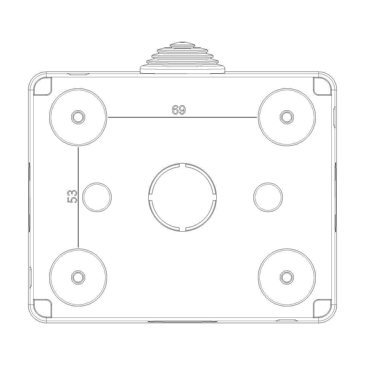 Vimar IP55 3-Module Surface Enclosure, For Eikon Arké Plana, 3pk — Quality Boat Parts