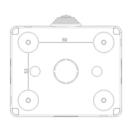 Vimar IP55 3-Module Surface Enclosure, For Eikon Arké Plana, 3pk — Quality Boat Parts