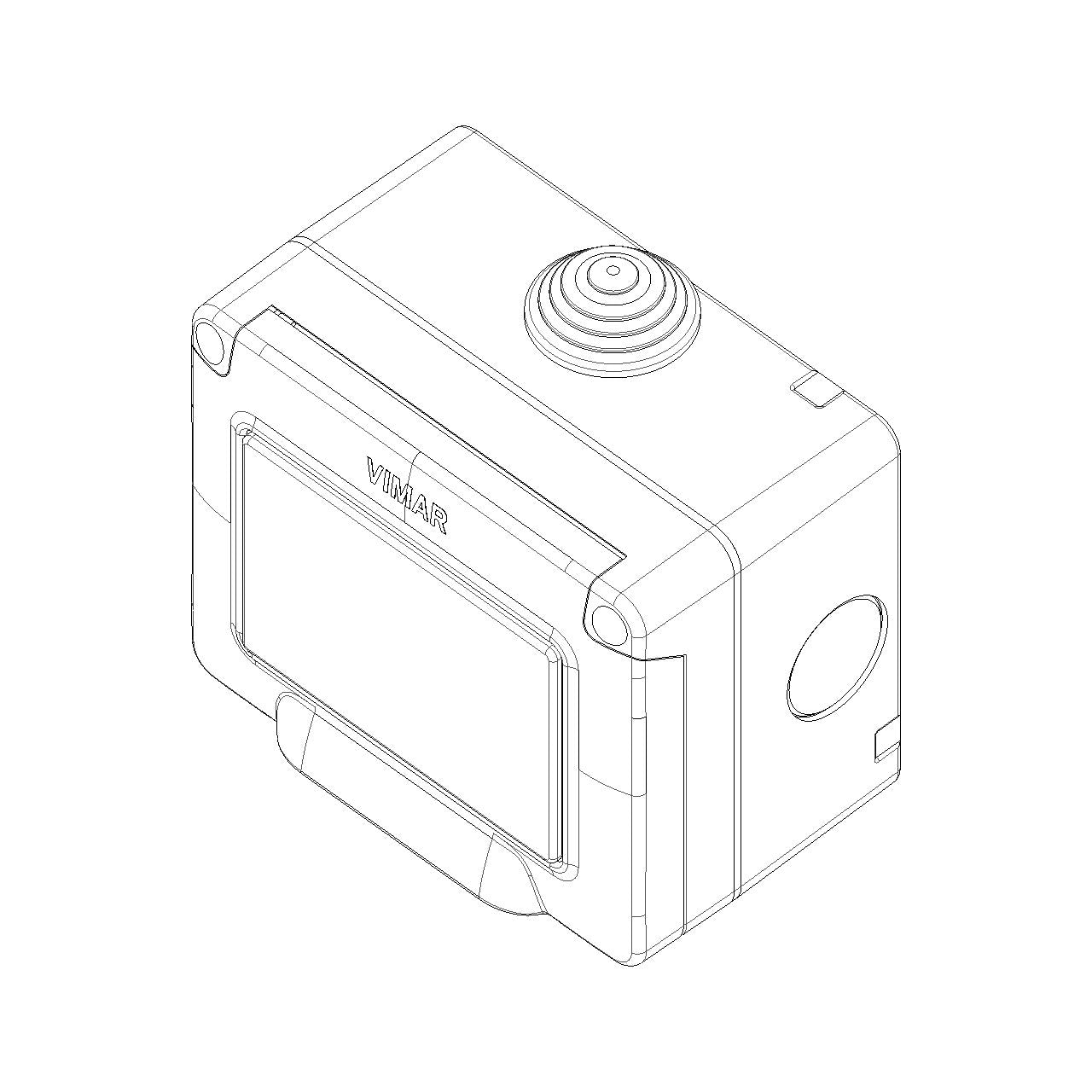 Vimar IP55 3-Module Surface Enclosure, For Eikon Arké Plana, 3pk — Quality Boat Parts