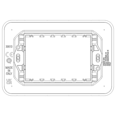 Vimar Linea 3-Module Mounting Frame, With Screws, For 3-Module Boxes — Quality Boat Parts