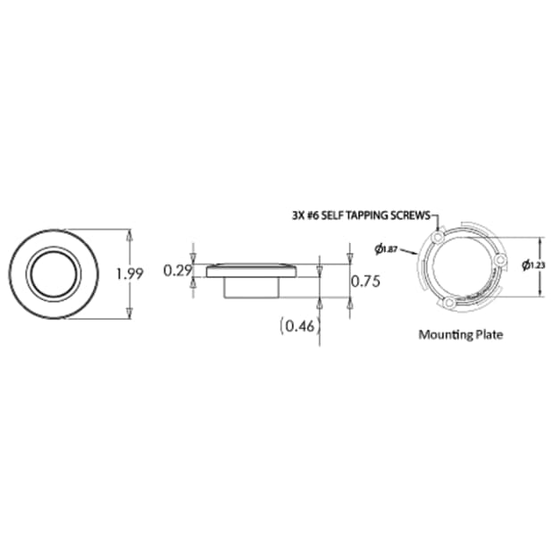 Lumitec Orbit Flush Mount LED Downlight, 10-30V, IP67, Ignition Protected, White/Red Dimming, 5000K White, Brushed Finish — Quality Boat Parts