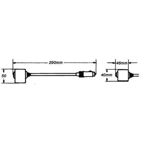 Hella Marine Halogen Map Lamp, 12V Power Plug, 6.25 in Flexible Metal Arm — Quality Boat Parts