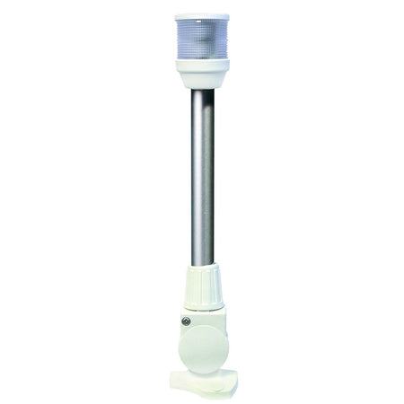 Hella Marine 2010 All-Round Anchor Light, White Light, 2 NM, 12V 10W Bulb, IPX6, Fold-Down Surface Mount, 305 mm Pole — Quality Boat Parts