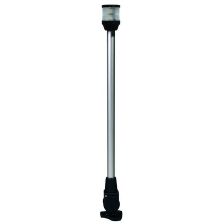 Hella Marine 2010 Series All-Round Anchor Light, 2 NM, 12V 10W Bulb, IPX6, Horizontal Fold-Down Mount, 610 mm Pole, Black Housing — Quality Boat Parts