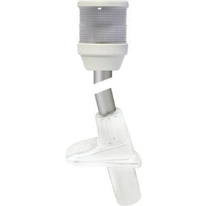 Hella Marine Masthead/Anchor Navigation Pole Light, For Vessels under 20m, 12V, 2 NM, Fold-Down Pole Mount, 20 in, White Housing — Quality Boat Parts