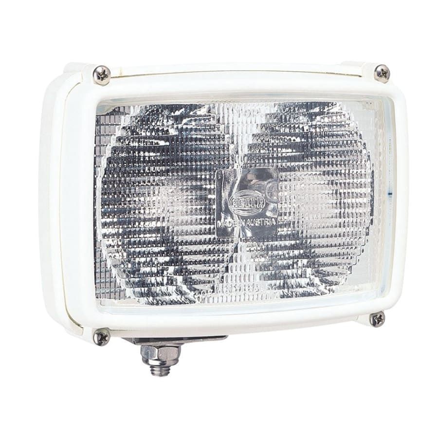 Hella Marine 8541 Series Halogen Deck Floodlight, 12V DC, 2 x 55W, Twin Free Form Reflectors, 115 Deg Adjustable Head, SS316 Mounting Hardware — Quality Boat Parts