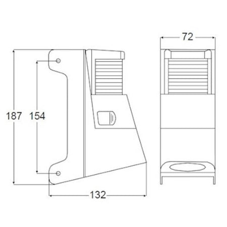 Hella Marine 8505 Masthead/Deck Floodlight Combination Light, For Vessels Up to 12m, 2 NM, Mast Mount, 12V, 20W + 10W Halogen, IPX4, Black Housing — Quality Boat Parts