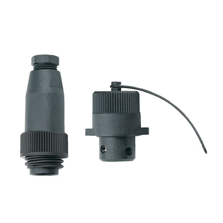 Hella Marine 7-Pole Waterproof Plug & Socket Connector, Threaded, Sealing Cap, Up to 8 mm Cable OD, Silver-Plated Contacts, Impact-Resistant Plastic Housing — Quality Boat Parts
