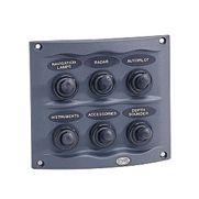 Hella Marine 4-Way Compact Toggle Switch Panel, 12V, 20A Switches, In-Line Spade Fuses, Splash Proof, White Housing — Quality Boat Parts