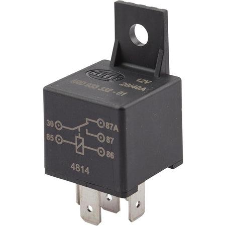 Hella Marine Mini ISO SPDT Relay, 12V, 40A, IP54, Mounting Bracket — Quality Boat Parts