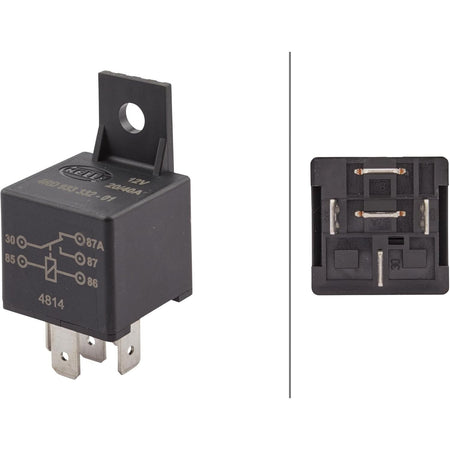 Hella Marine Mini ISO SPDT Relay, 12V, 40A, IP54, Mounting Bracket — Quality Boat Parts