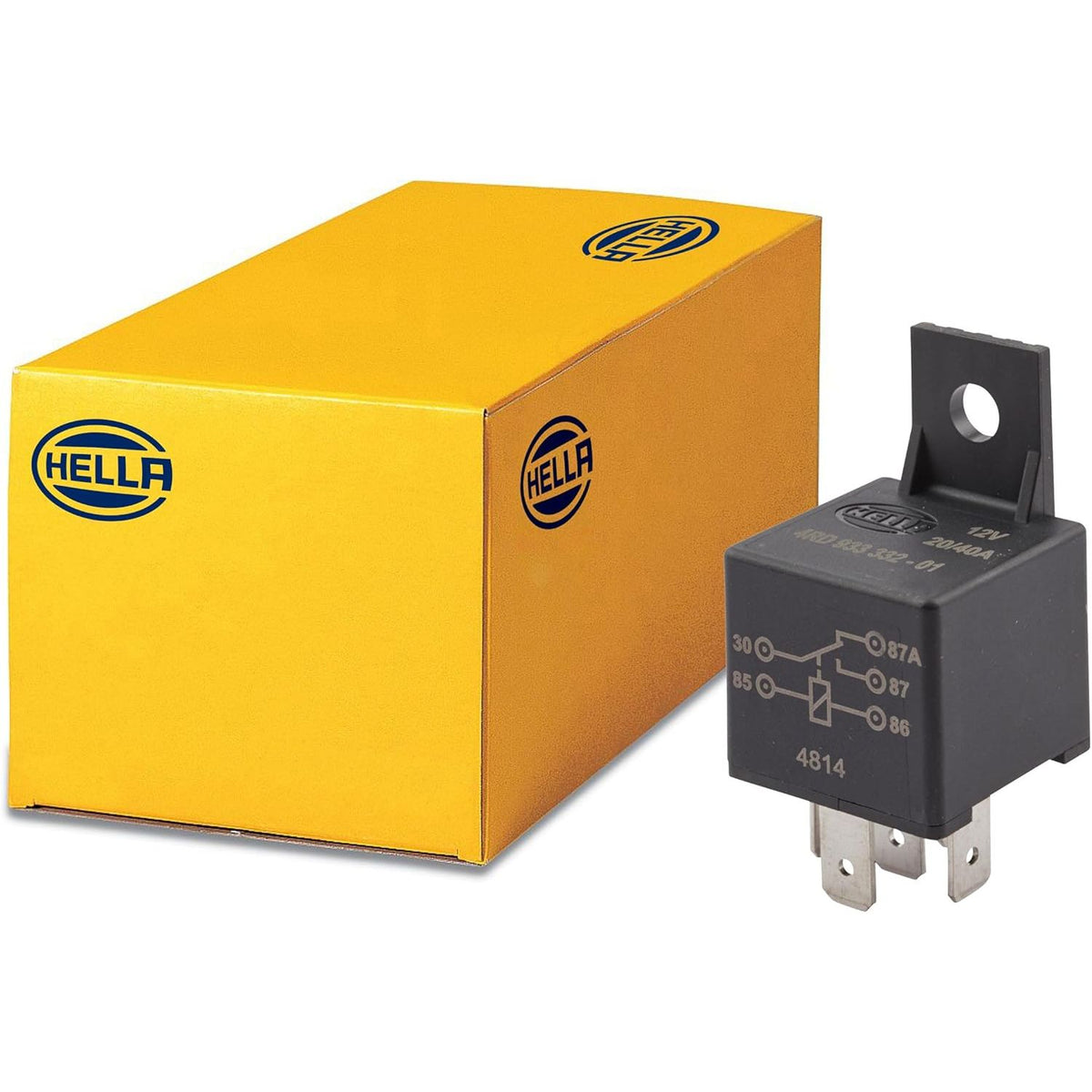 Hella Marine Mini ISO SPDT Relay, 12V, 40A, IP54, Mounting Bracket — Quality Boat Parts