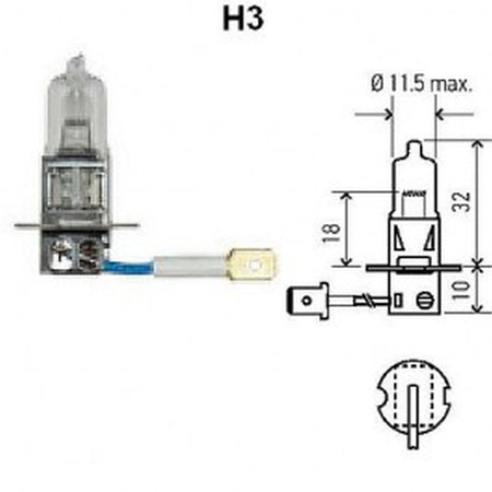 Hella Marine H3 Search Light Bulb, 12V, 100W, PK22s Base — Quality Boat Parts