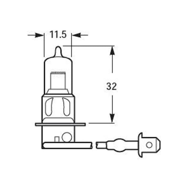 Hella Marine H3 Halogen Replacement Bulb, 24V, 70W, PK22s Base — Quality Boat Parts