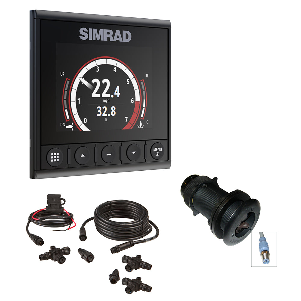 Simrad IS42 Speed/Depth Pack, 4.1in Color Display, IPX7, DST800 Thru-Hull Sensor, NMEA 2000 Backbone Starter Kit — Quality Boat Parts