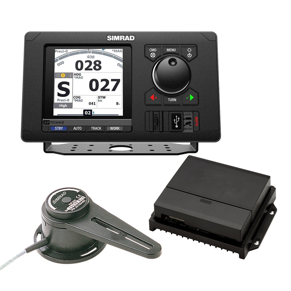Simrad AP70 Mk2 Autopilot Basic Pack, SOLAS Wheelmarked, AC70 Autopilot Computer, RF300 Feedback — Quality Boat Parts