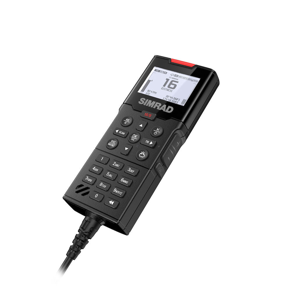 Simrad HS100 Wired VHF Radio Handset, For RS100/RS100-B, 256x160 LCD, NMEA 2000 Backlight Sync — Quality Boat Parts
