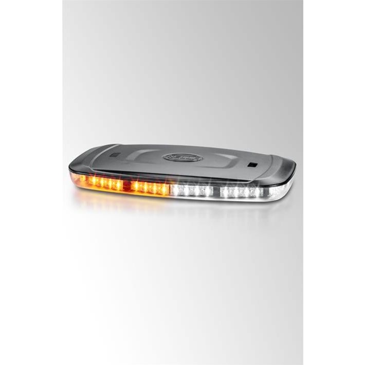 Hella Marine Mini LED Warning Lightbar, 10in, 12-24V, Fixed Mount, Clear Lens, Amber Light — Quality Boat Parts