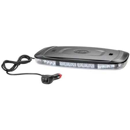 Hella Marine Mini Lightbar LED Warning Light Bar, Magnetic Mount, 10-30V, 16 in, Amber Light, Clear Lens, Flashing and Rotating, IP6K9K, SAE J845 Class 1 — Quality Boat Parts