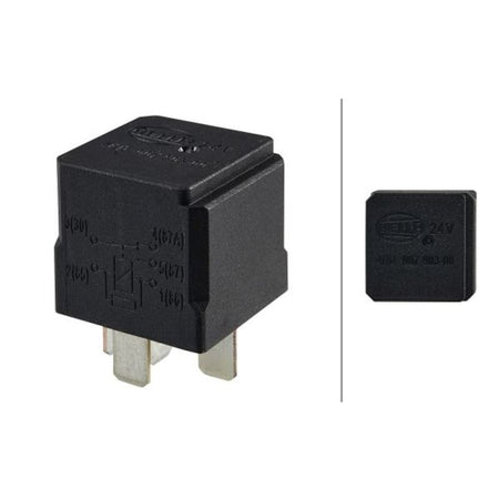 Hella Marine Mini ISO SPDT Relay, 24V, 20A N/O, 10A N/C, 6.3mm Blade Terminals, IP54 — Quality Boat Parts