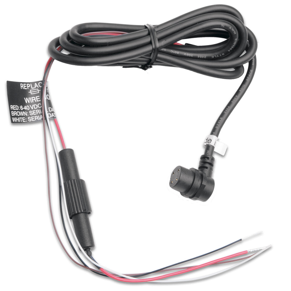 Garmin GPS Power/Data Cable, For GPS 73 & GPSMAP 78/79/86, 4-Pin Round Connector, Bare Wire Ends, NMEA 0183 — Quality Boat Parts