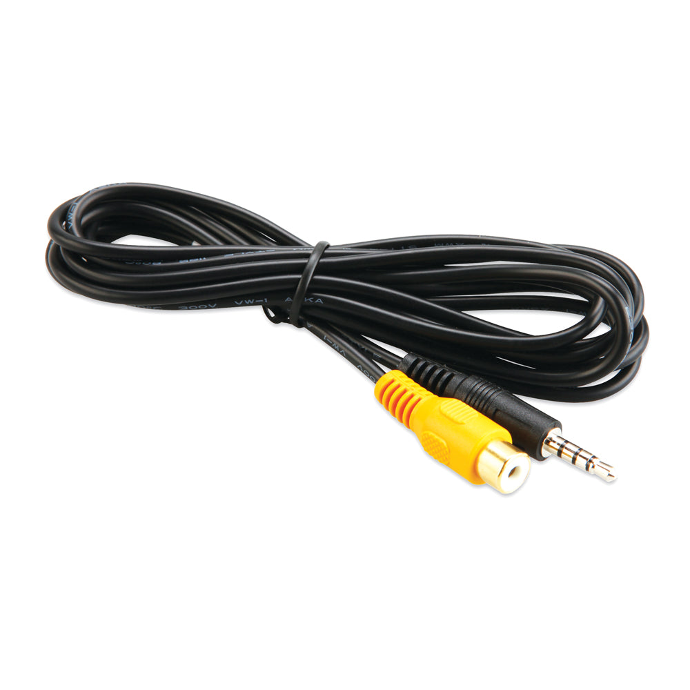 Garmin Backup Camera Video Cable, For dezl 560LT/560LMT/760LMT, RV 760LMT, 6.5 ft, RCA to 3.5 mm, 22AWG — Quality Boat Parts