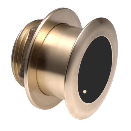 Garmin B164 Tilted Element Thru-Hull Transducer, For 0-7° Deadrise, 1kW, 50/200 kHz, 8-Pin, Low-Profile Bronze Housing, Depth/Temperature — Quality Boat Parts