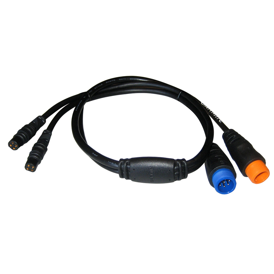 Garmin Transducer Adapter Cable, 12-Pin and 8-Pin to Dual 4-Pin — Quality Boat Parts