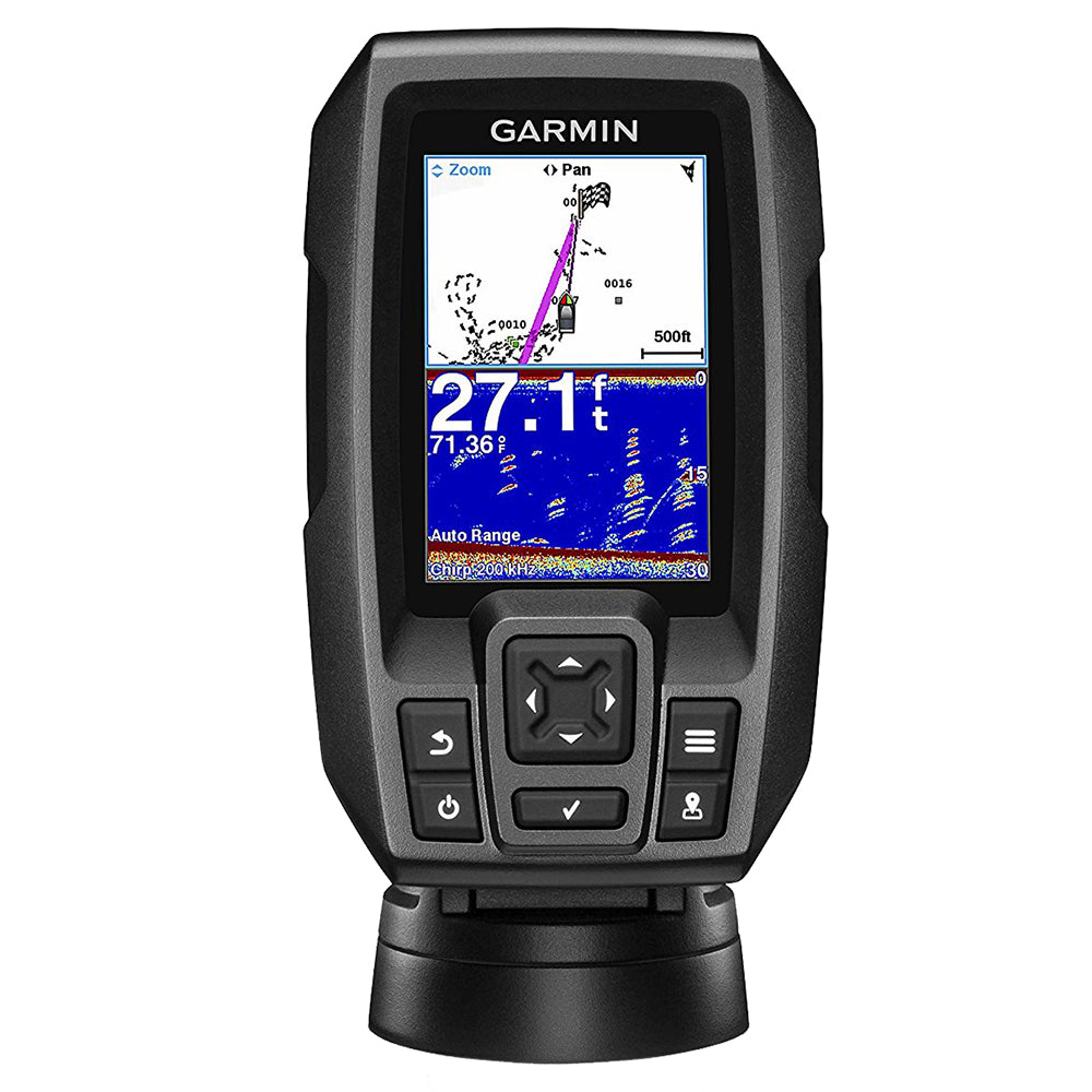 Garmin STRIKER 4 GPS Fishfinder, 4-Pin CHIRP 77/200 kHz Transducer, IPX7 — Quality Boat Parts
