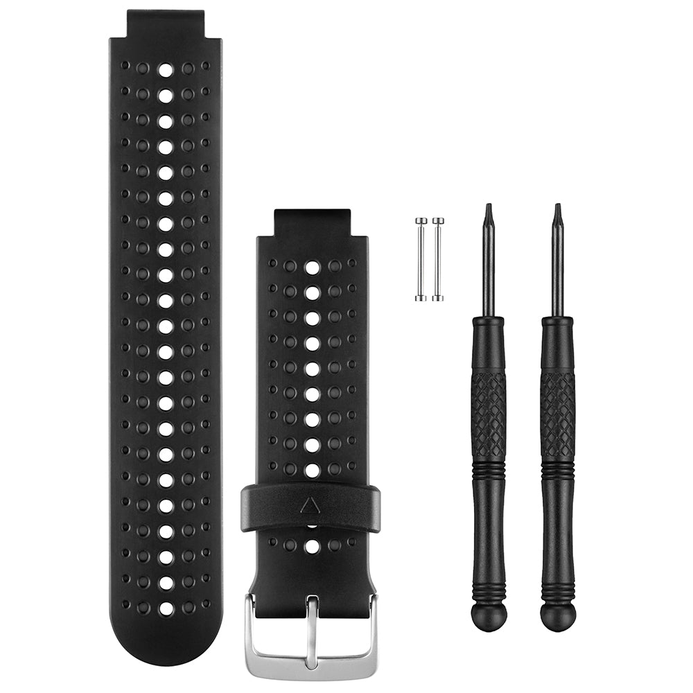 Garmin Replacement Watch Bands, For Forerunner 230/235/630, Black & Gray Silicone, Pins and Removal Tools Included — Quality Boat Parts