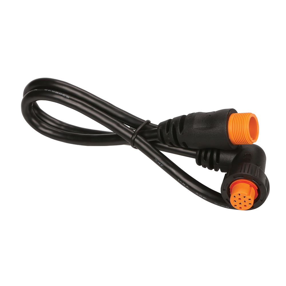 Garmin 12-Pin Transducer Adapter Cable, For Black Box Sonar, Right-Angle Connector, 0.6 m (23.6 in) — Quality Boat Parts