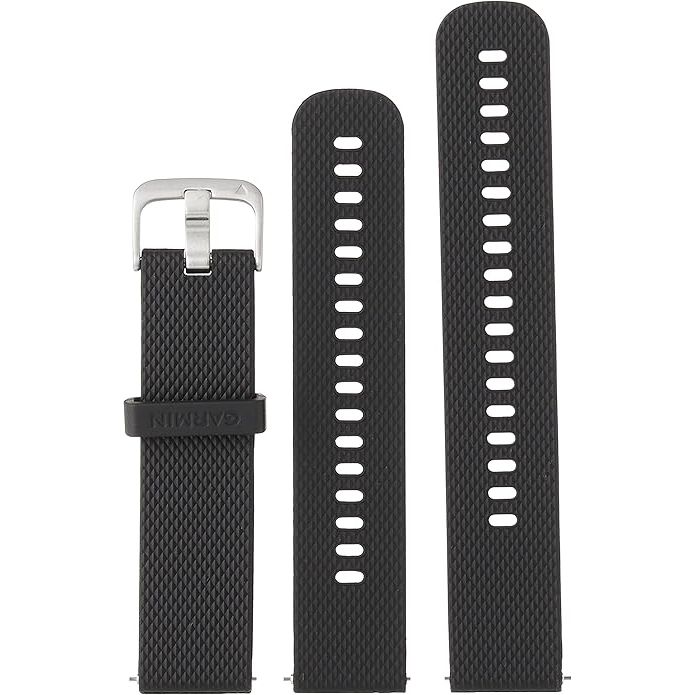 Garmin Quick Release 20 mm Watch Band, Black Silicone, Stainless Steel Hardware — Quality Boat Parts