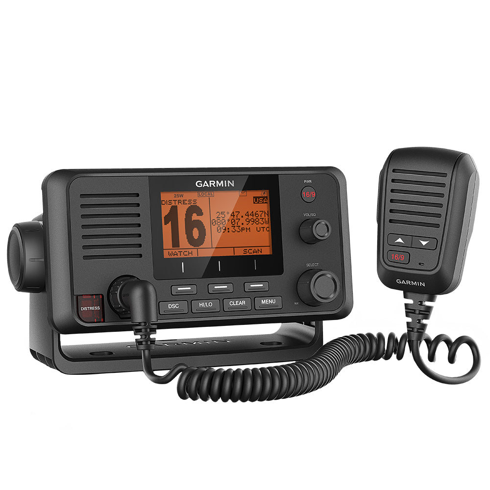Garmin VHF 215 AIS Fixed-Mount Marine VHF Radio, AIS Receiver Only, Class D DSC, NMEA 2000/0183, Built-In GPS, 25W — Quality Boat Parts