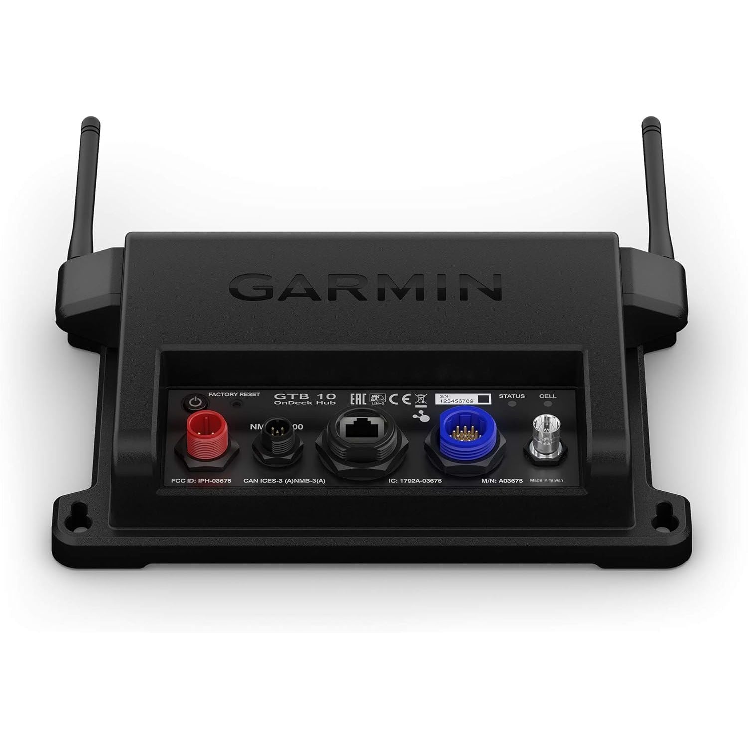 Garmin OnDeck GTB 10 Boat Monitoring System, Security Sensor Included, Temperature Sensor Included, Shore Power Sensor Included, Controls Up to 5 Switches, 3G/4G Cellular, NMEA 2000, 10-32V, IPX7, 48-Hour Battery Backup — Quality Boat Parts