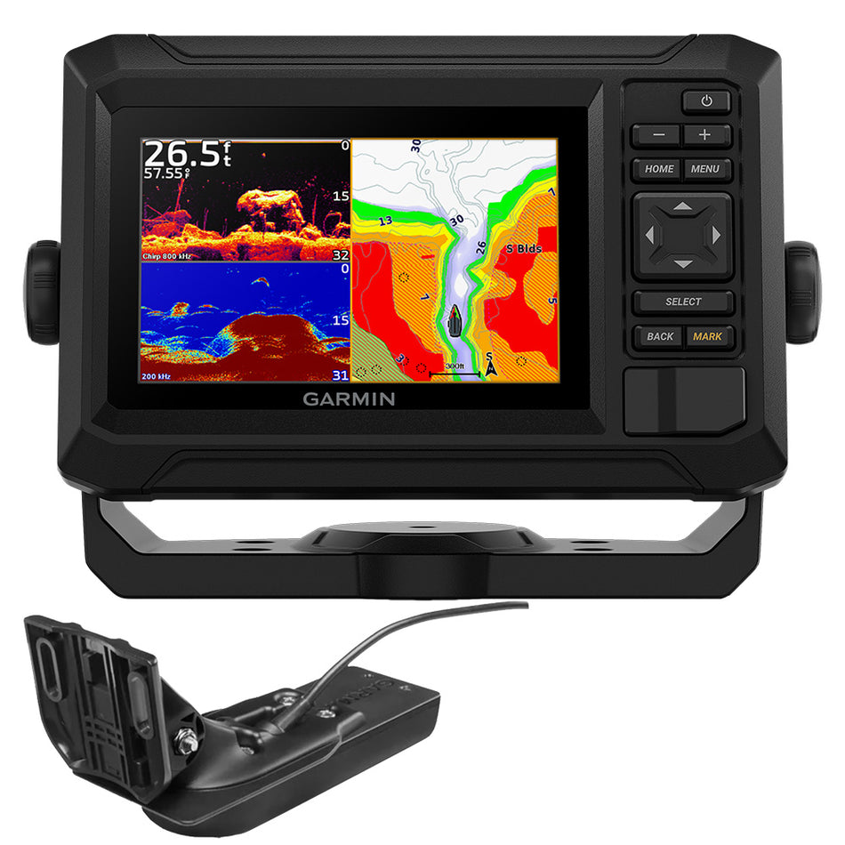 Garmin ECHOMAP UHD2 53cv Chartplotter/Fishfinder Combo, With GT20-TM Transducer, 5 in Keyed Display, CHIRP Traditional Sonar, ClearVü Scanning Sonar, LakeVü g3 Inland Maps, Wi-Fi — Quality Boat Parts