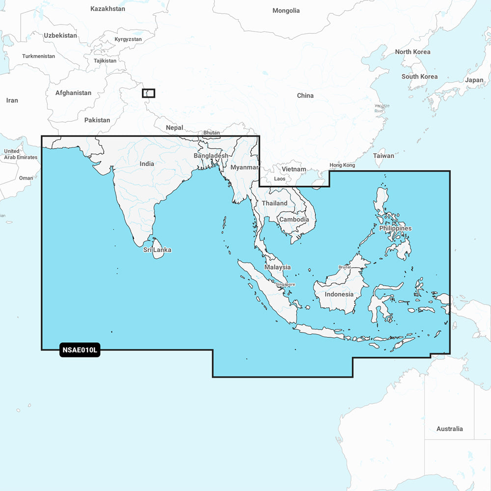 Garmin Navionics+ Marine Chart Card, Indian Ocean & South China Sea, NSAE010L — Quality Boat Parts