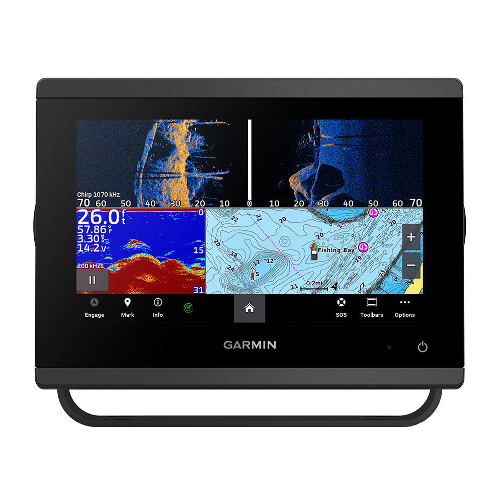 Garmin GPSMAP 743xsv 7" Chartplotter/Fishfinder Combo, Touchscreen, SideVü Sonar, ClearVü Sonar, Navionics+ Built-In — Quality Boat Parts