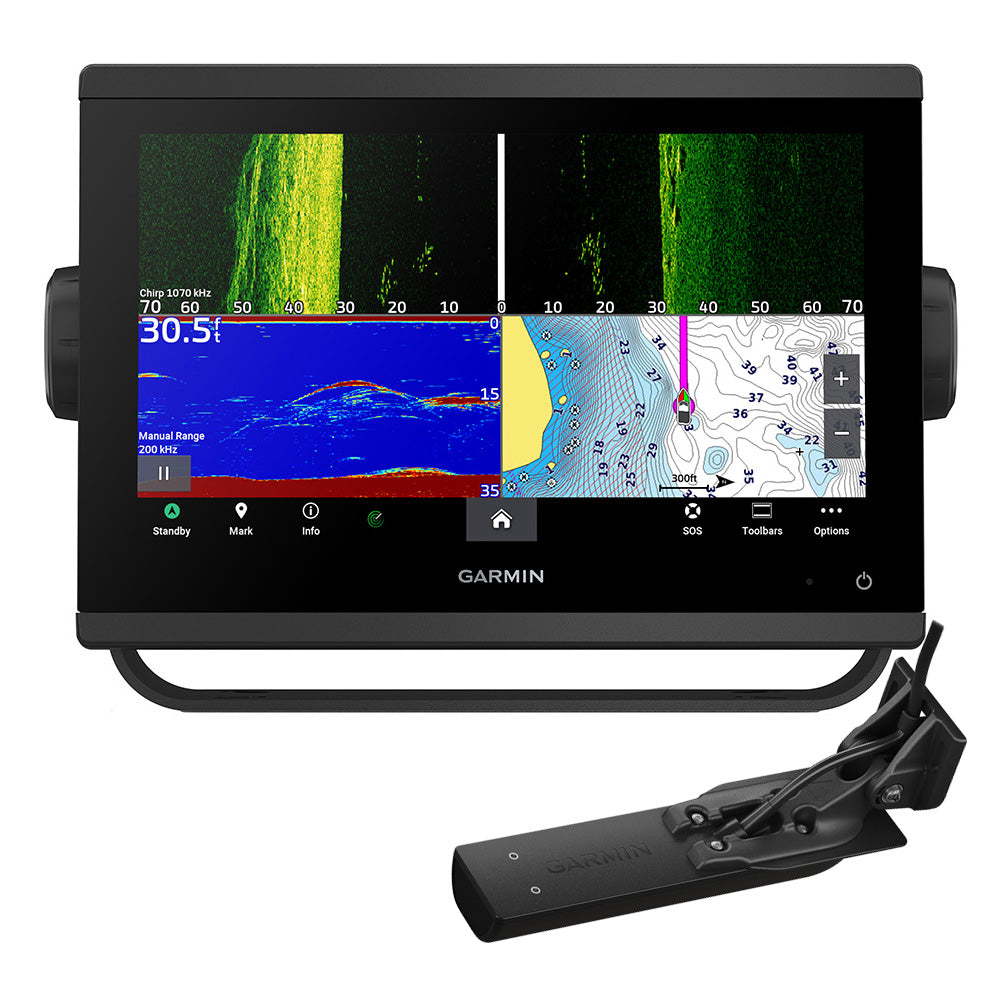 Garmin GPSMAP 943xsv GPS Chartplotter/Fishfinder, With GT56-TM Transducer, 9 in Touchscreen, Navionics+ Charts, SideVu/ClearVu Sonar — Quality Boat Parts
