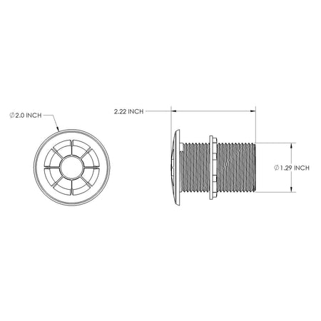 Lumitec Lutra LED Livewell Light, Poco Digital Lighting Control Compatible, Full-Color Spectrum, 10-30V, IP68, 281 lm, 2 in Diameter, White Housing — Quality Boat Parts
