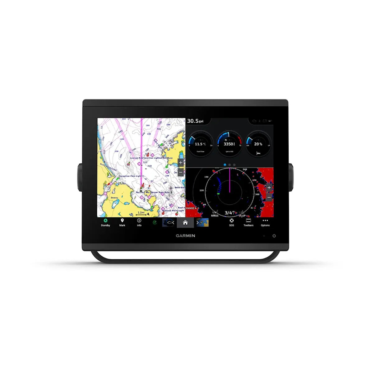Garmin GPSMAP 1243 12" Chartplotter, Navionics+ Charts, NMEA 2000 — Quality Boat Parts