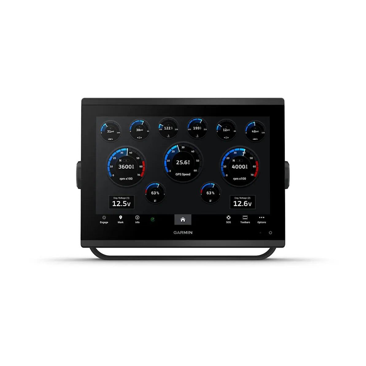 Garmin GPSMAP 1243xsv Chartplotter/Fishfinder Combo, 12in Touchscreen, Navionics+ Built-In, UHD SideVü/ClearVü, 1 kW CHIRP, NMEA 2000/0183, Wi-Fi — Quality Boat Parts