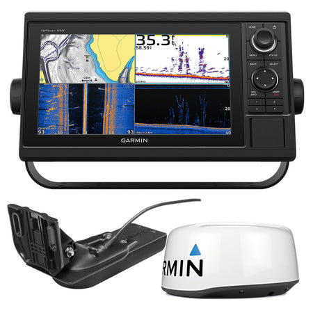 Garmin GPSMAP 1042xsv Chartplotter Fishfinder Combo, 10 in Keypad Display, GMR 18 HD+ Dome Radar, GT52-TM Transducer, CHIRP ClearVu, CHIRP SideVu, Navionics+ Charts, NMEA 2000 — Quality Boat Parts
