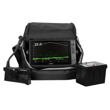 Garmin ECHOMAP UHD2 93sv LiveScope Plus Ice Fishing Bundle LI, 9in Touchscreen Display, LVS34-IF Transducer, 16.5Ah Li-Ion Battery, Garmin Navionics+ U.S. Inland Maps — Quality Boat Parts