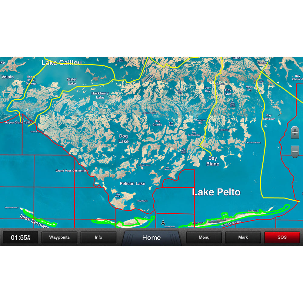 Garmin Standard Mapping Louisiana Central Chart microSD/SD Card, Premium, Statewide Coastal Aerial Overlay, Local Waterway Names, Recommended Routes, Offshore Lease Blocks, Wildlife Management Areas — Quality Boat Parts