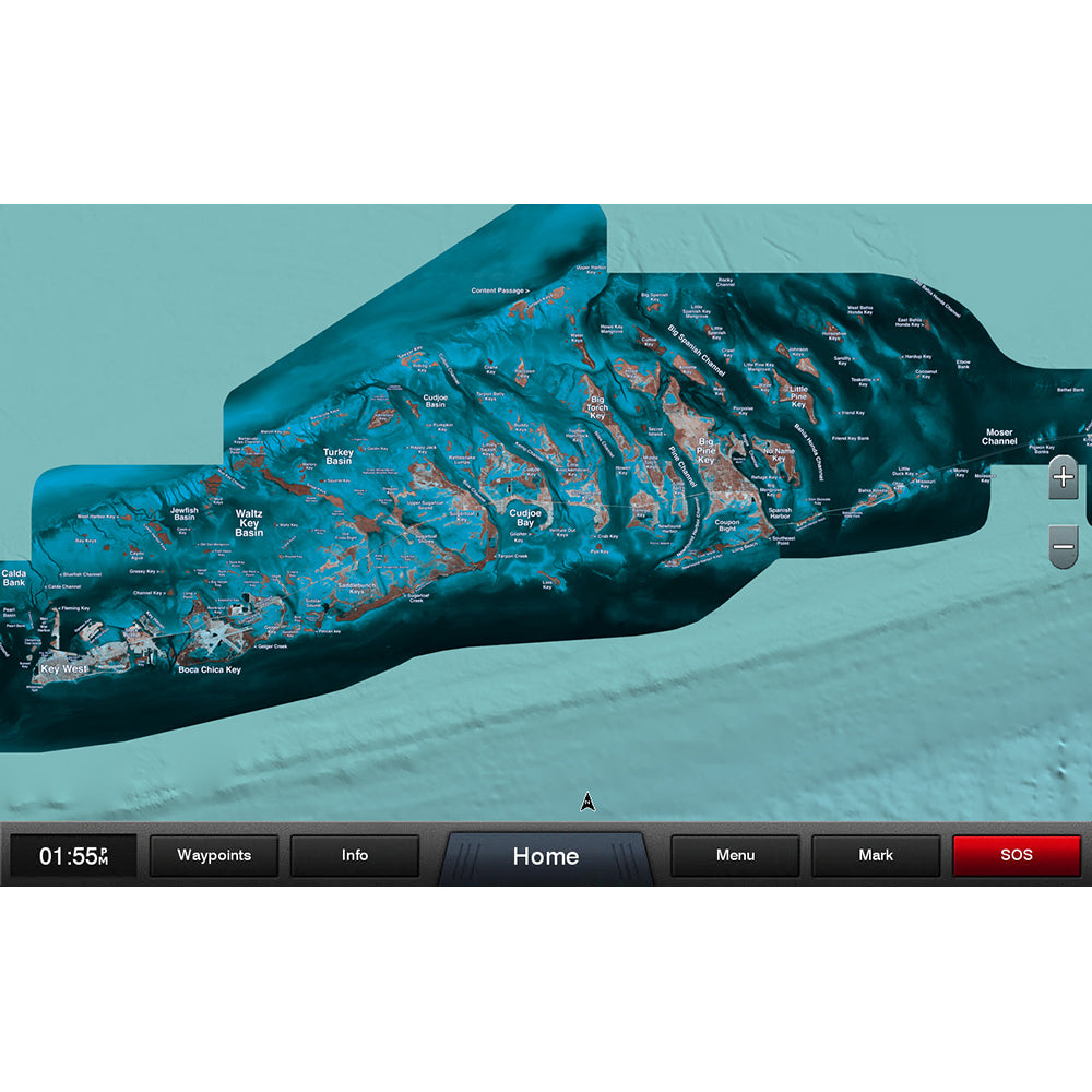 Garmin Standard Mapping microSD/SD Chart Card, Florida Keys Classic, Coastal Aerial Overlay, Offshore Elevation Shading, Local Names — Quality Boat Parts