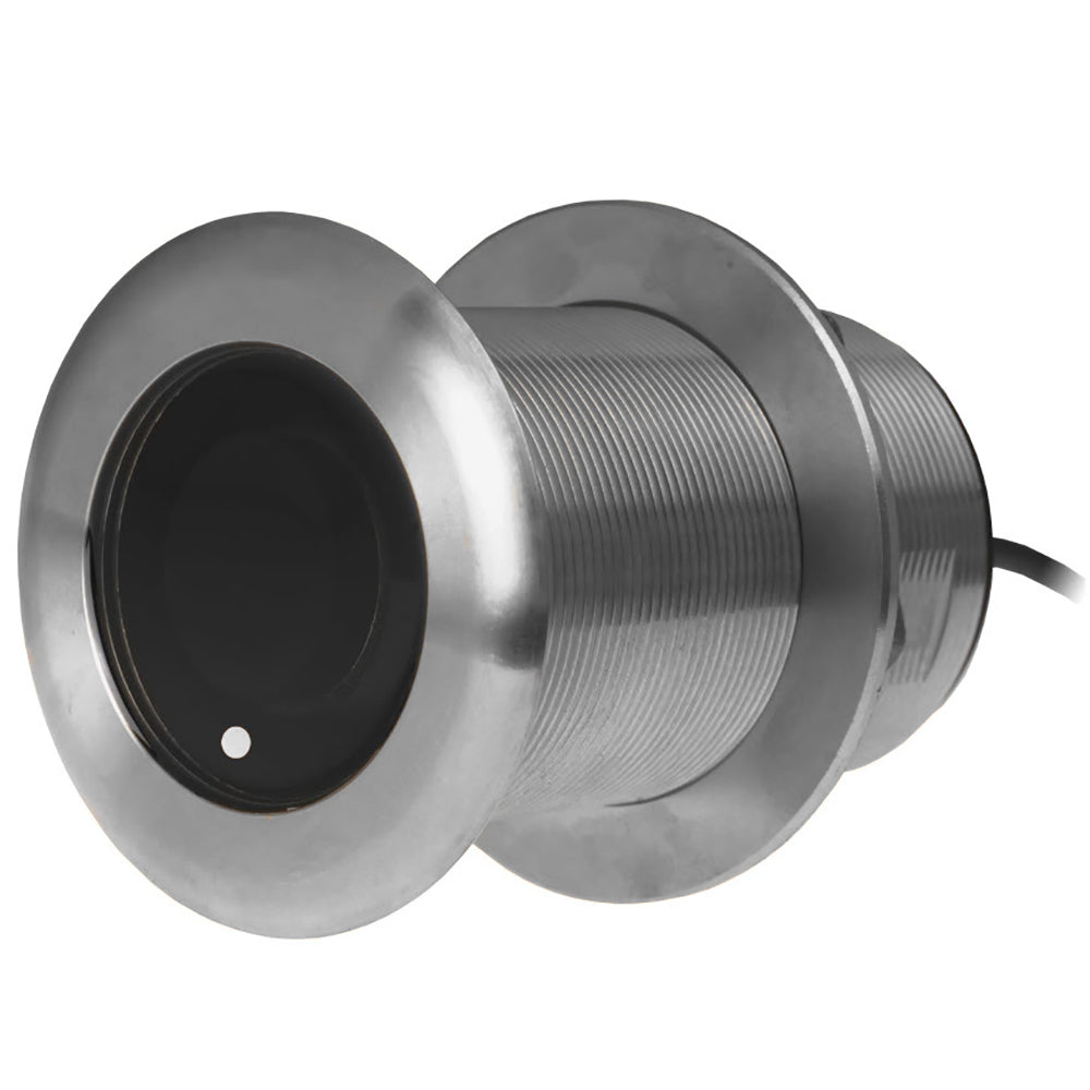 Simrad XSonic SS75H Depth/Temp Thru-Hull CHIRP Transducer, Stainless Steel Housing, 130-210kHz, 600W, 12 Degree Tilt, 9-Pin, 10m Cable — Quality Boat Parts