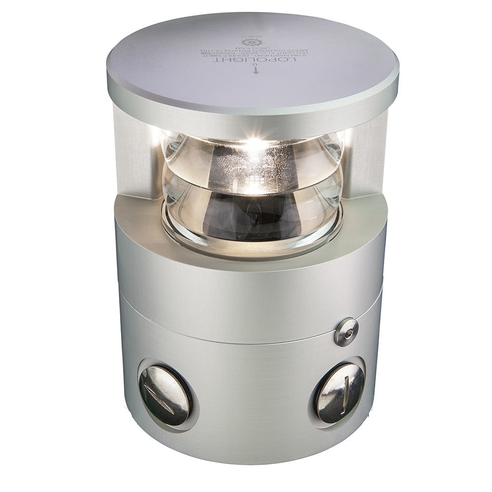Lopolight 225 Degree Double Masthead Light, For Vessels Over 50m, White Light, 6NM, IP68, 22-32VDC, 13W, Horizontal Mount — Quality Boat Parts