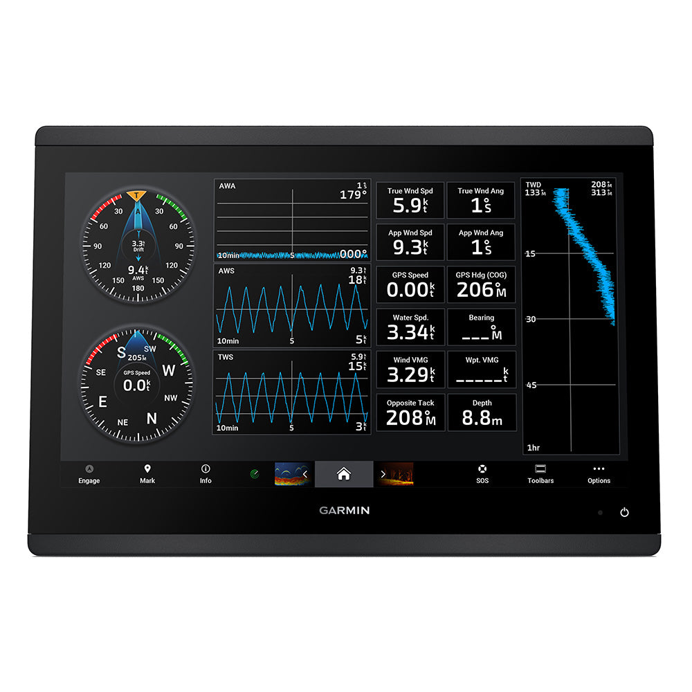 Garmin GPSMAP 1623 Chartplotter, Non-Sonar, 16 in IPS Touchscreen, Worldwide Basemap, NMEA 2000, Wi-Fi — Quality Boat Parts